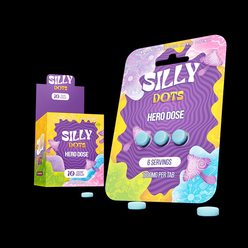 Party Pack | Silly Dots Hero Dose 1800mg Tabs | 3 Pack | 10 Count Display