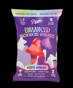 Purple Mushroom Enhanced Microdose Gummies | White Gummy