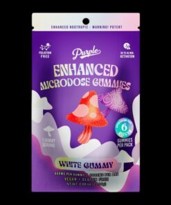 Purple Mushroom Enhanced Microdose Gummies | White Gummy